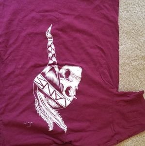 Maroon Van's T shirt